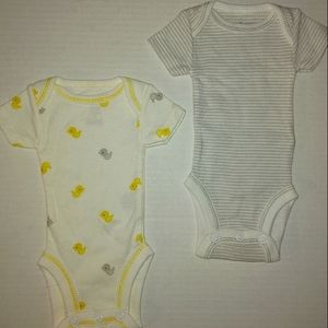 Brand New★Precious Firsts by Carter's★Preemie Girl/Boy 2 Pack Bodysuits★